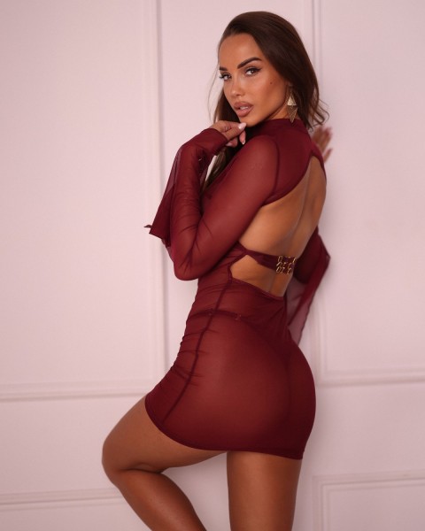 zestaw-castries-promees-burgundowa-sukienka-stringi